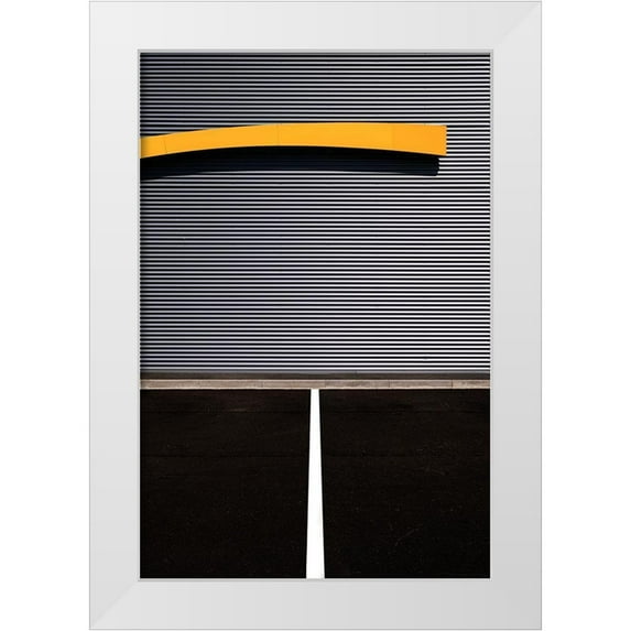 Endermann, Rolf 17x24 White Modern Wood Framed Museum Art Print Titled - Yellow line