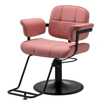 Professional All Purpose Wider Hydraulic Barber Chair Heavy Duty Hair Stylist Salon Beauty Spa Equipment(Pink)