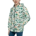 thumbnail image 2 of Kdxio Floral In Teal Pattern Kids Boys Girls Zip Up Hoodie 3D Printed Hooded Sweatshirt Hoody Coat with Pocket 7-12 Y-Medium, 2 of 6