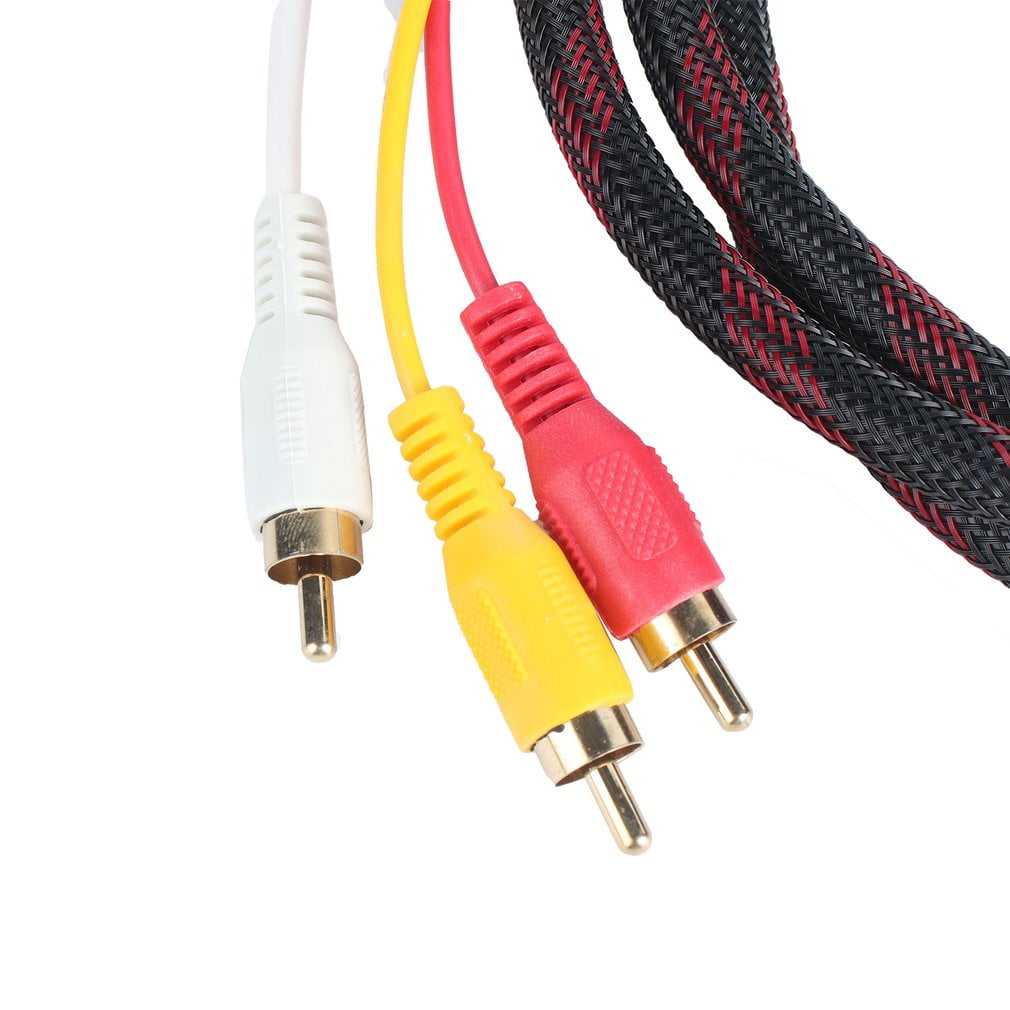 1.5M HDMI-Male to 3 RCA(Red+Yellow+White) Video Audio AV Cable Cord
