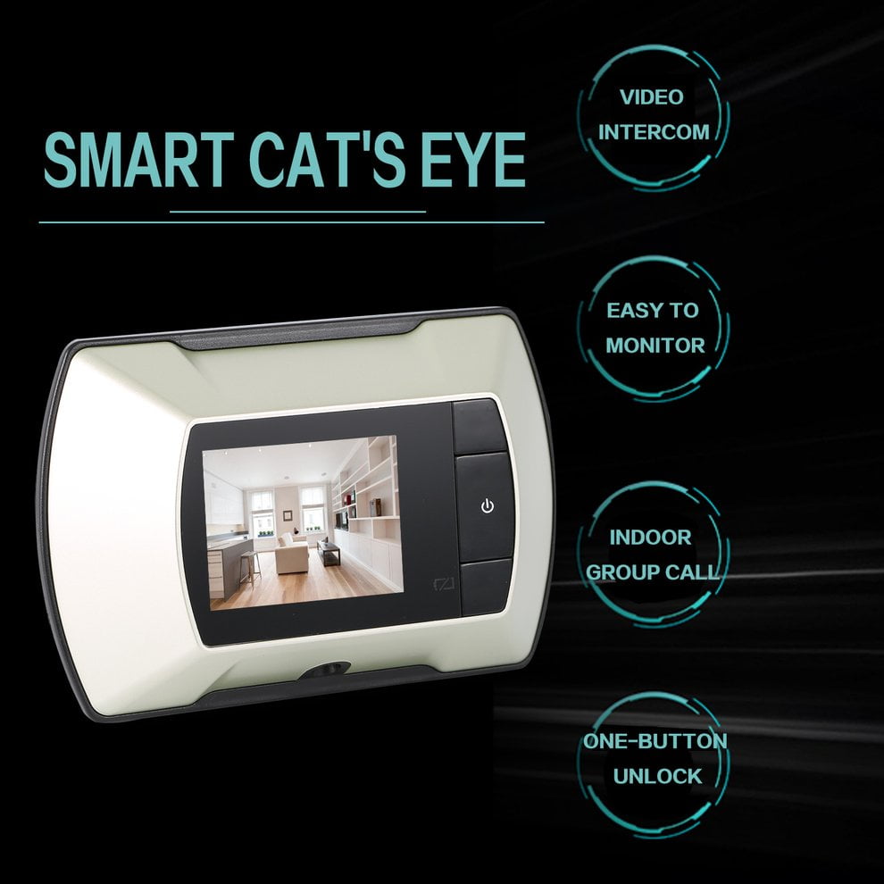 High Resolution 2.4 inch LCD Visual Monitor Door Peephole Peep Hole Viewer Indoor Monitor Outdoor Video Camera DIY