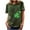 Army Green, variant on Guluxicc Womens St. Patricks Day Shirt Shamrock Printed Shirts Short Sleeve Graphic Tees Tops Cute Clover T-Shirt, S