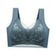 thumbnail image 4 of Ropa interior cómoda y de tirantes anchos para mujer, sin aros, para uso diario. Azul L 75BCD, 4 of 9