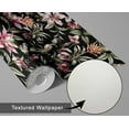 thumbnail image 6 of S4sassy Self-Stick Decorative Wallpaper, Exotic Bird & Floral Wall Paper, Textured Vinyl Waterproof Contact Paper, Black, 25"x360"inch Removable Renter Friendly Wall Covering For Bedroom, Dining room, 6 of 9