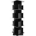 thumbnail image 4 of YIYIBYUS Rotating Bookshelf Tower, 360 Display 4-Tier Floor Standing Bookcase Storage Rack for Kids & Adult, Wood Narrow Revolving Bookcase Book Shelf Organizer for Bedroom, Living Room (Black), 4 of 7