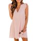 thumbnail image 1 of Summer V-neck Cotton Short Skirt Solid Color Dress California Romper For 2022 - Plemdea, 1 of 4