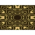 thumbnail image 1 of Ahgly Company Machine Washable Indoor Rectangle Transitional Black Brown Area Rugs, 2' x 4', 1 of 7