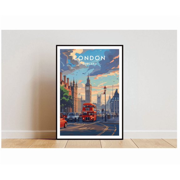 London England Big Ben Travel Poster Travel Wall Art Home Decor Office Wall Art