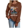 thumbnail image 5 of Leey-World 250 Years 1776-2026 250th Birthday Eagle Liberty Bell T-Shirt 4th Of July Tops(Brown,M), 5 of 9