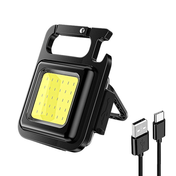 Mini luz COB de trabajo, 4 modos, llavero LED, linterna para acampar al aire libre, 1 unidad