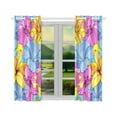 thumbnail image 2 of CADecor Abstract Floral Art Window Curtain Window Treatments Kitchen Curtains 26x39 inches, 2 Pieces, 2 of 3