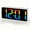 White, variant on Craf Small LED Digital Alarm Clock with RGB Backlight, 10 Colors, Dimmable, Snooze, Silent Mode, Plug-in Bedside Clock with Volume Control, Compact for Nightstand, Desk, Shelf