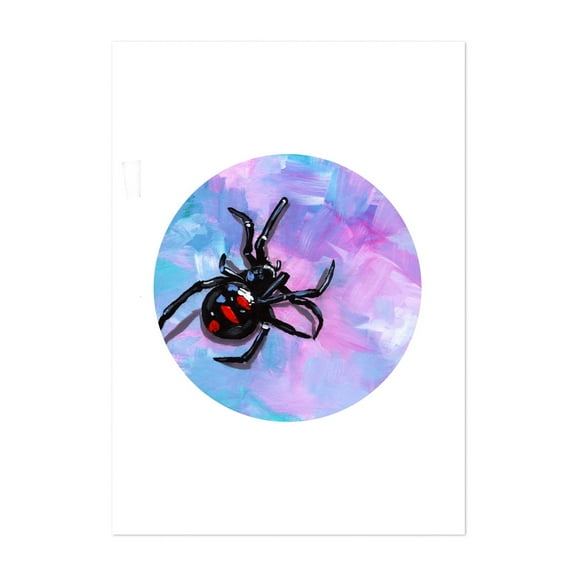 Widow - Painting Insect Animal Modern Art Pastel Surrealism Pop Art Illustration Unframed Wall Art Print 4 x 6 inches