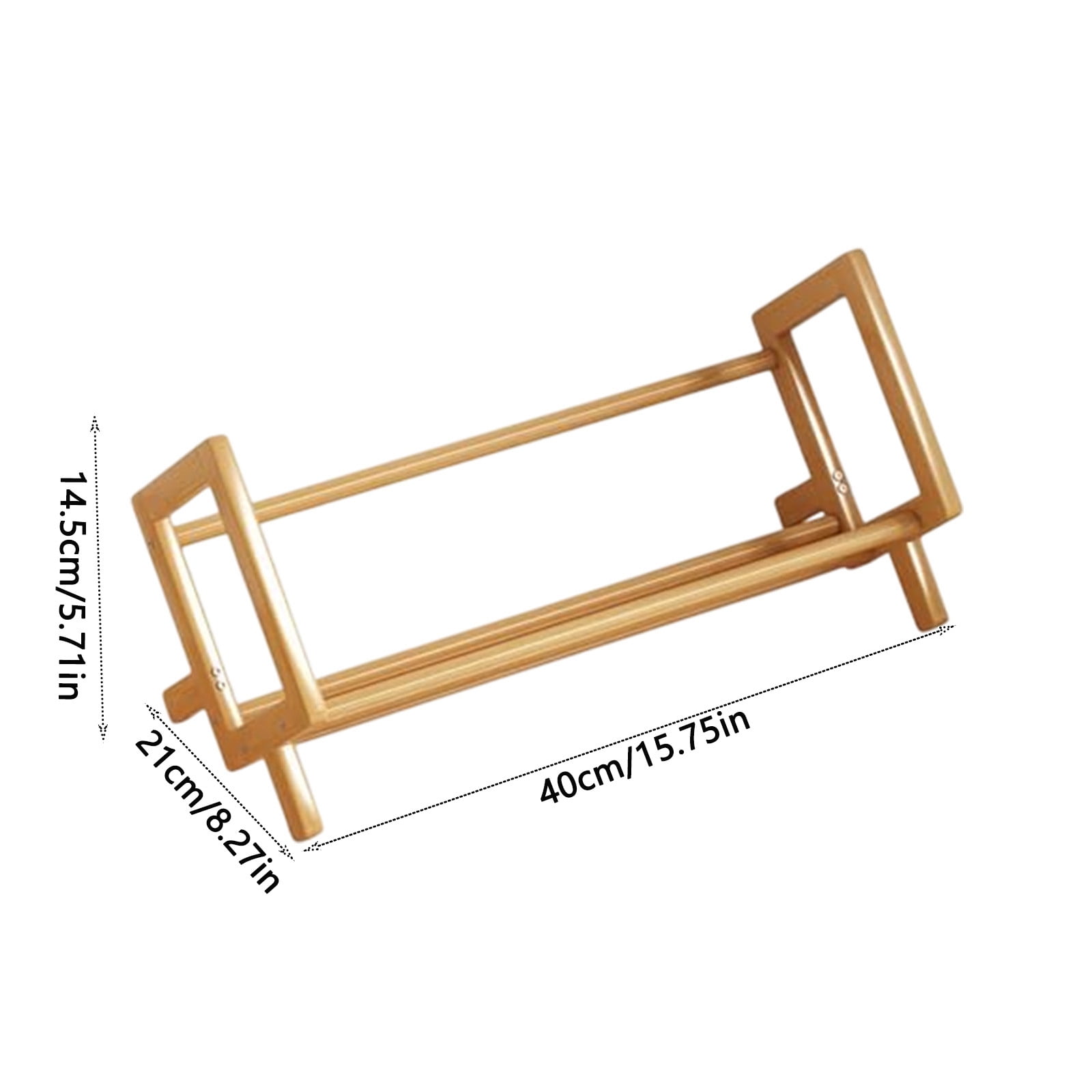 MORESEC under $5 2Pcs Desktop Book Organizer, Wooden Desktop Book Rack, Office Desk Organizer Shelf, Bookend File Folder Holder, Study Table Storage Stand, Multi Tier Bookshelf Organizer