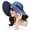 Navy Blue, variant on Peaoy Travel Foldable Wide Brim Bowknot UV Protection Floppy Summer Cap Sun Hat for Women