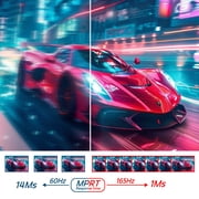 REHISK 27 inch QHD 2K Curved Gaming Monitor 180Hz 2560 x 1440p 1ms Fast IPS Computer Monitor, DP/HDMI,VESA Mount, 120% sRGB HDR Eye Care Metal Stand