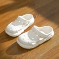 thumbnail image 6 of XIYON Kids Boys Girls Summer Slippers Soft Sole Non Slip Closed Toe Hollow Out Solid Color Lightweight Breathable Shoes For Everyday Wear,Beige,10-10.5 Years, 6 of 6