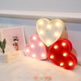 thumbnail image 2 of Diseño en forma de corazón Luz LED Letrero de pie con bombillas Lámpara de noche Blanco cálido Efec CACAGOO pequeña luz de noche, 2 of 5