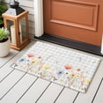 thumbnail image 4 of Entryway Rug 2'x3', Botanical Wildflowers Small Rug for Kitchen Bathroom Door Mat Indoor Entrance, Spring Farmhouse Floral Grey Plaid Non-Slip Area Rugs Floor Mats Carpet Front Door Rugs, 4 of 8