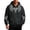 Grey, variant on VeFlora Y2K Graphic Zip Up Hoodie for Men, Long Sleeve Drawstring Oversized Sweatshirt for Daily Wear Party(Black1/L)