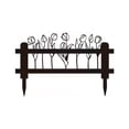 thumbnail image 2 of Metal Garden Fence Border, Rust Proof Weather Resistant Iron Panel, Flexible Assemble Ground Plug Design, Decorative Edging Partition for Flower Bed Lawn Path Courtyard Backyard Outdoor Garden Decor, 2 of 6