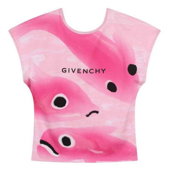 Givenchy Girls Fish Print Cotton T-Shirt, Size 12Y