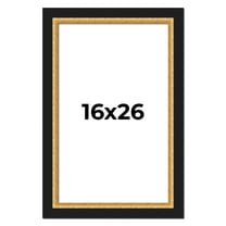 16x26 Frame Gold Real Wood Picture Frame Width 2.25 Inches | Interior Frame Depth 0.5 Inches |