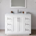 thumbnail image 2 of Wyndham Collection Miranda 42" Wood Single Bathroom Vanity in White/Nickel Trim, 2 of 7