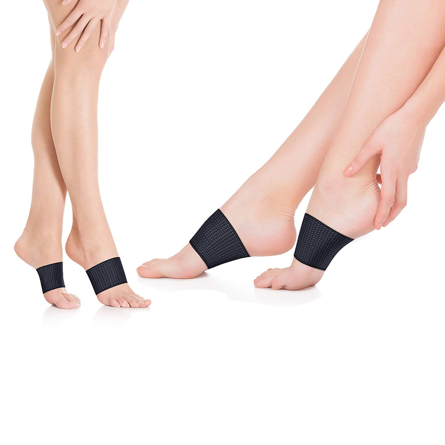 Arch Support Plantar Fasciitis Foot Care Compression Wraps (1-Pair)