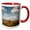Red/White, variant on 3drose, Clouds Drift Over Nakagusuku Castle. Okinawa, Japan, 11oz Two-tone Black Mug