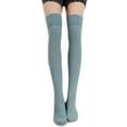 thumbnail image 4 of Lian LifeStyle Women's 1 Pair Fashion Knee High Cotton Socks Size 7-9(Grey), 4 of 4