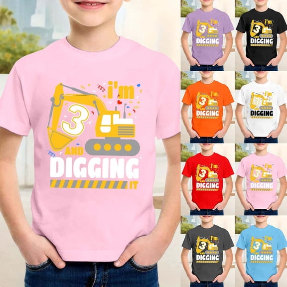 SHenli Toddler Boys Summer Clothes Crew Neck Short Sleeve Casual Daily Tee Shirt Little Boys Clothes