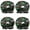 Black Rawr Dinosaur, variant on Shower Caps,Black Dinosaurs with Weight Tags Waterproof Shower Cap for Women 4 Pieces,Double Reusable Hair Cover for Shower PEVA Elastic Stretch Hem
