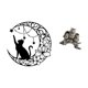 thumbnail image 5 of Escultura de pared de metal con diseño de gato y búho místico, con diseño de y , con estatua para sala de estar, oficina, armario, mesi, 5 of 8