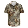 thumbnail image 5 of Styesk T-Shirts pour Hommes Mode Été Imprimé Floral Manches Courtes Chemise à Col, 5 of 5