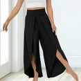 thumbnail image 4 of Leggings de color liso para mujer, pantalones de salón de cintura alta, adecuados para reuniones de amigos., 4 of 5