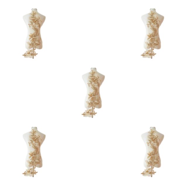Guardoinrt Costumes With Unique Lace Applique Patch Beautiful Florals Applique Patch Gold 5Set