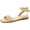 Natural, variant on VENECORE Clara 2 Strap Sandals for Women - Comfortable Summer Flat Sandals, Black, US 10M