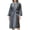 Gray, variant on Womens Bathrobe Solid Color Long Nightgowns New Casual Early Fall Cool Thin Mid Length Bathrobe Black
