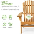 thumbnail image 4 of Best Choice Products Folding Adirondack Chair Outdoor, Wooden Accent Lounge Furniture w/ 350lb Capacity - Natural, 4 of 9