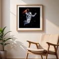 thumbnail image 6 of Space Dunk - Digital Art Astronaut Space Cosmic Sci-Fi Stars Surrealism Basketball Unframed Wall Art Print 40 x 40 inches, 6 of 9