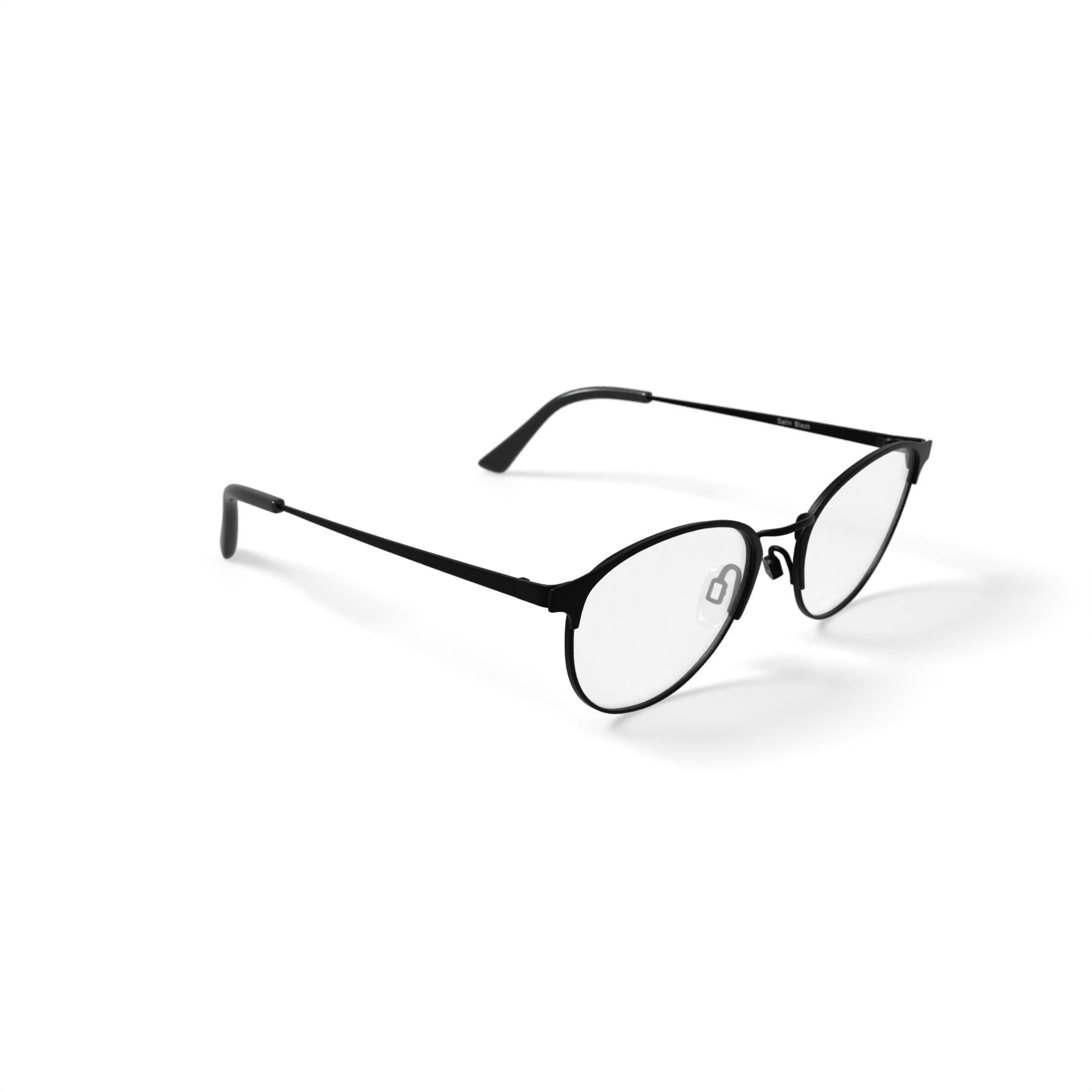 TiFlex Men's T1778 Round Prescription Eyeglasses with Case, Black