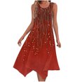 thumbnail image 2 of Ovzne Robes d'Été pour Femmes Robe de Plage Femme Mode Été Plage Imprimé Poches Camisole Col Rond Sans Manches Robes Camisole Robe de Vacances Liquidation, 2 of 7