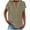 Beige, variant on Women's Plus Size Casual Cotton Linen V Neck Button Top, Short Sleeve Cap Sleeve Blouse, Lightweight T Shirt for Daily Summer Wear Beige L