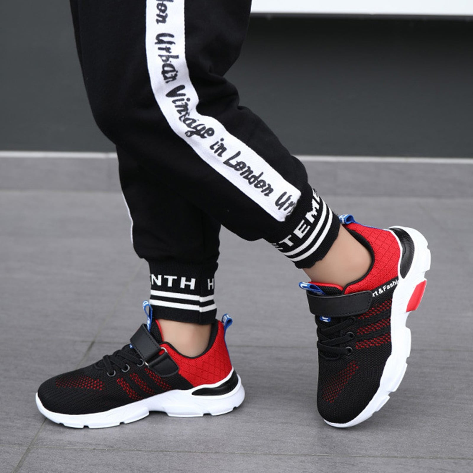 WZEIIOT Toddler Boys Sneakers Breathable Mesh Slip On Sport Shoes Lightweight Indoor Outdoor Training Tennis Running Active Play Athletic Shoes Us Size:11.5