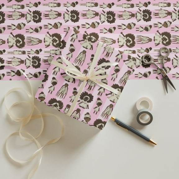 Pink Baby Girl Wrapping paper sheets
