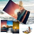 thumbnail image 4 of PHIGZNT 1 Pack Lightweight Thin Beach Towel Oversized 60"x30" Big Extra Large Microfiber Sand Free Towels for Adult Quick Dry Travel Camping Beach Accessories Vacation Essential Gift, 4 of 4