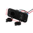 thumbnail image 3 of Salida Del Adaptador De Corriente Cargador LED azul Alimentación DC 12V-24V Dual USB para motocicleta (4.2A con cable), 3 of 7