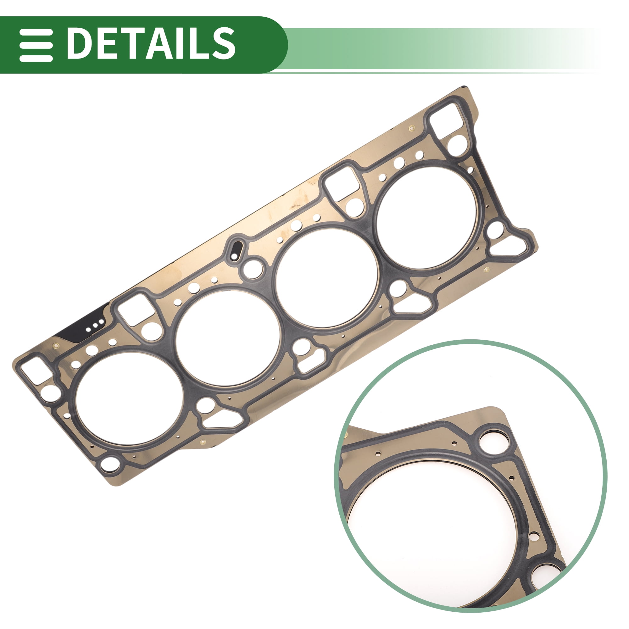 Unique Bargains Cylinder Head Gasket Engine Gasket No.55599222 for Chevrolet Colorado 2.8L 2022 Left and Right 1 Pcs