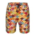 thumbnail image 3 of Sikiie Shorts de Plage pour Hommes à Imprimé Écailles de Poisson Style Japonais, Shorts à Séchage Rapide Haute Élasticité - avec Cordon et Poches Antidérapantes, Adaptés pour Plage, Sports, Vacances-3TG, 3 of 6